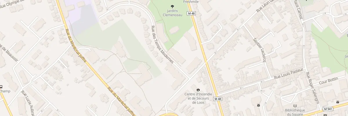 Plan du 2 Rue des Temps Modernes à Loos