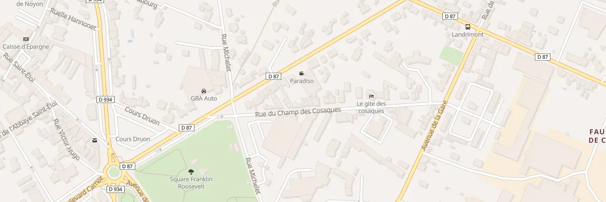 Plan du 11 Rue du Champ des Cosaques à Noyon