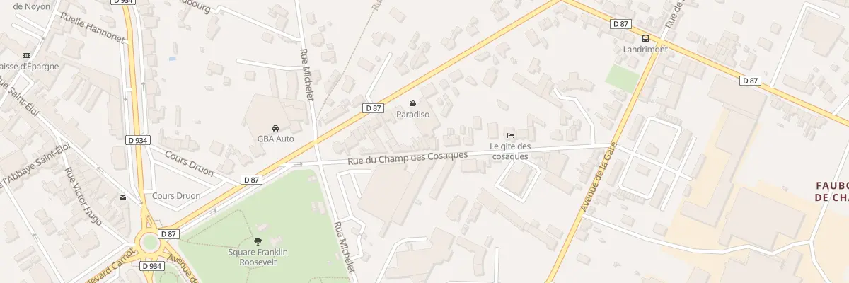 Plan du 15 Rue du Champ des Cosaques à Noyon