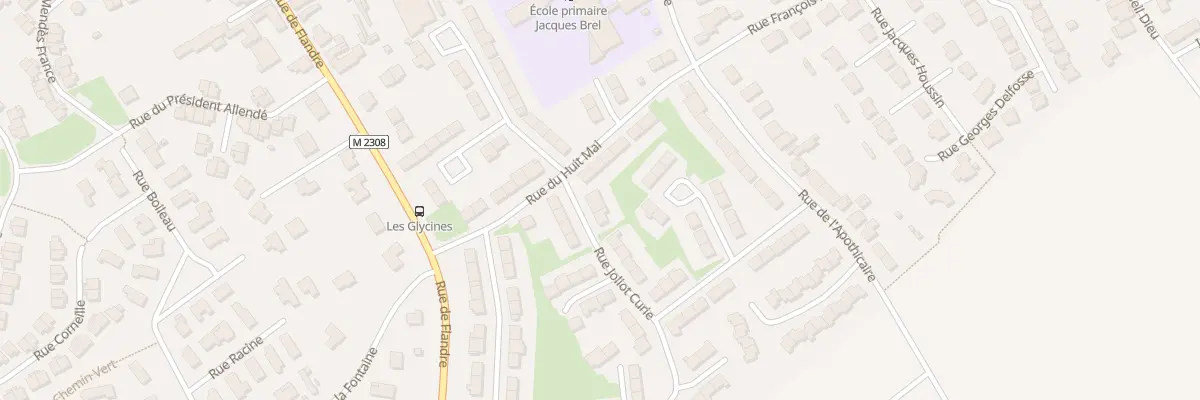 Plan du 1 Rue Joliot-Curie à Comines