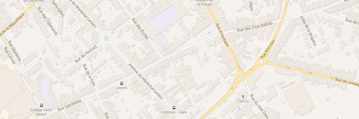 Plan du 3 Rue Gambetta à Comines