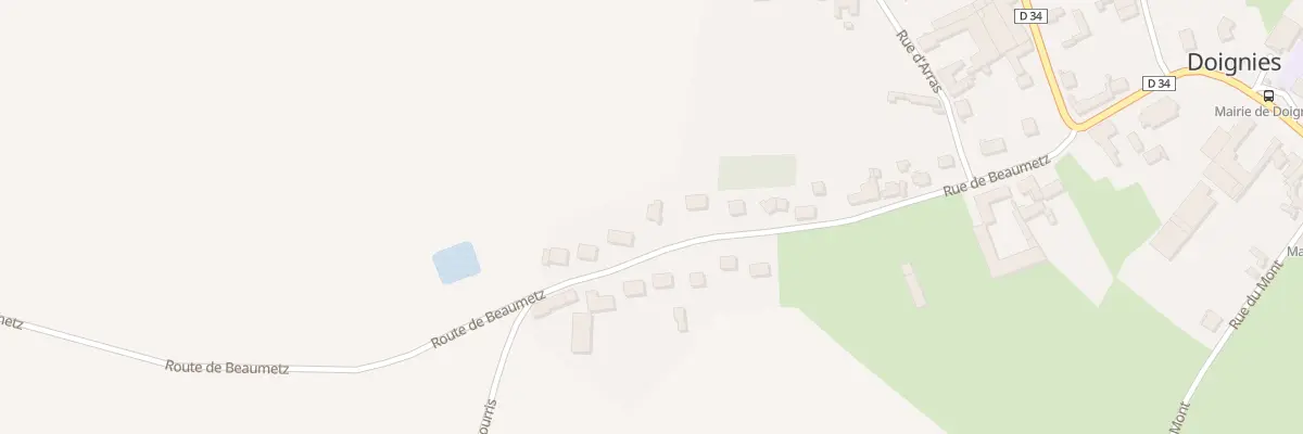 Plan du 16 Rue de Beaumetz à Doignies