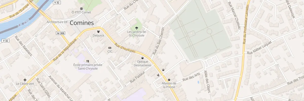 Plan du 1 Rue du Bas Chemin à Comines