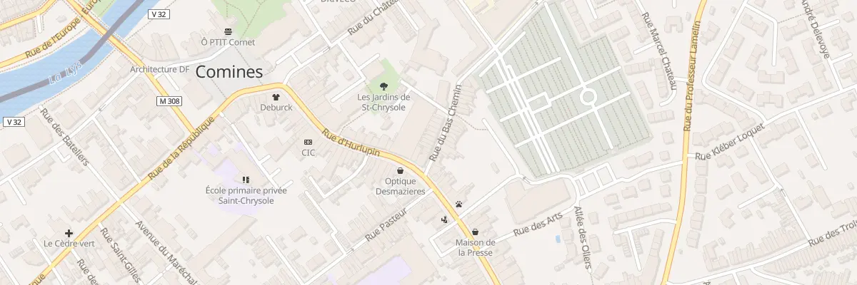 Plan du 3 Rue du Bas Chemin à Comines