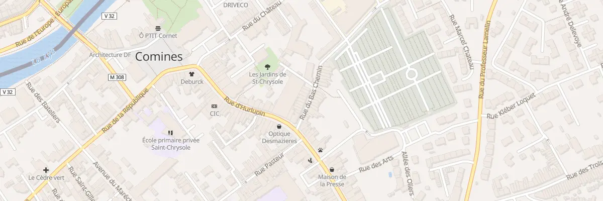 Plan du 7 Rue du Bas Chemin à Comines