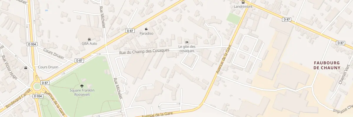 Plan du 10 Rue du Champ des Cosaques à Noyon