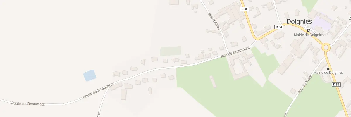 Plan du 12 Rue de Beaumetz à Doignies