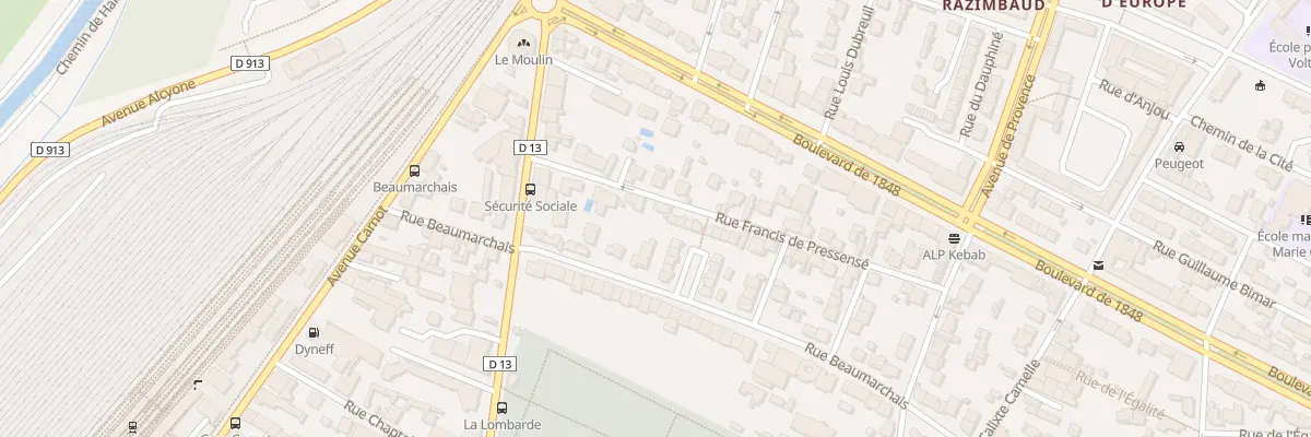 Plan du 10 Rue Francis de Pressensé à Narbonne