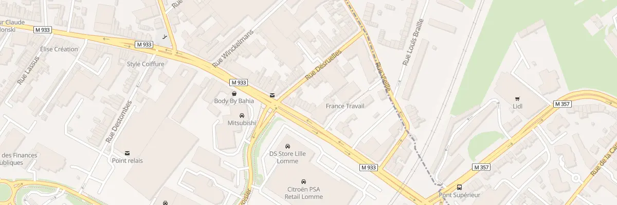 Plan du 546 Av de Dunkerque Lomme à Lille