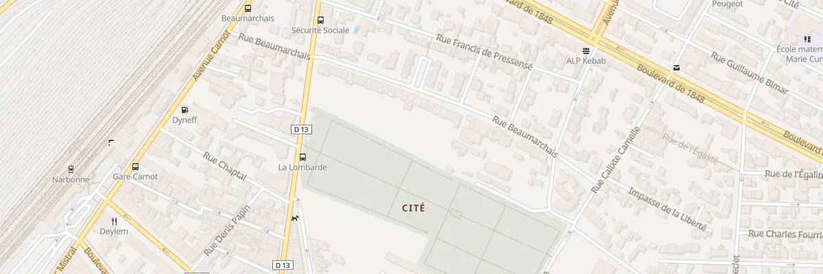 Plan du 42 Rue Beaumarchais à Narbonne