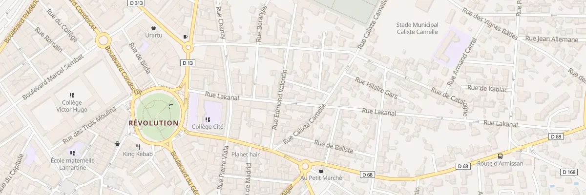 Plan du 13 Rue Lakanal à Narbonne