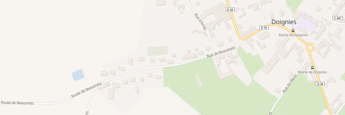 Plan du 10 Rue de Beaumetz à Doignies