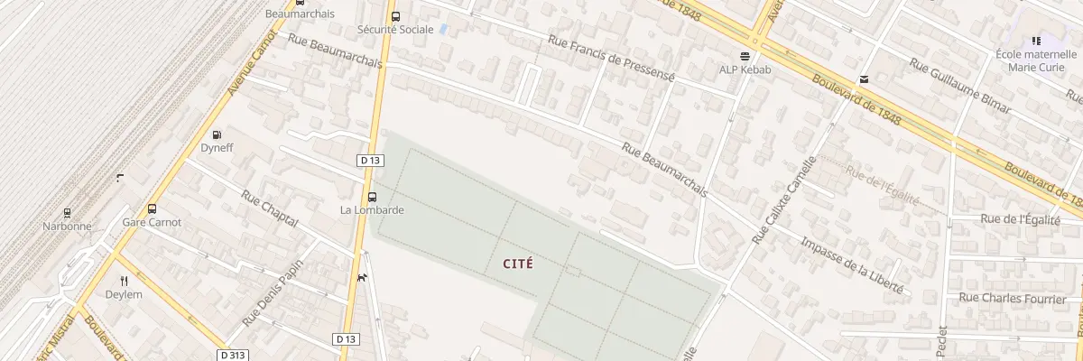 Plan du 48 Rue Beaumarchais à Narbonne
