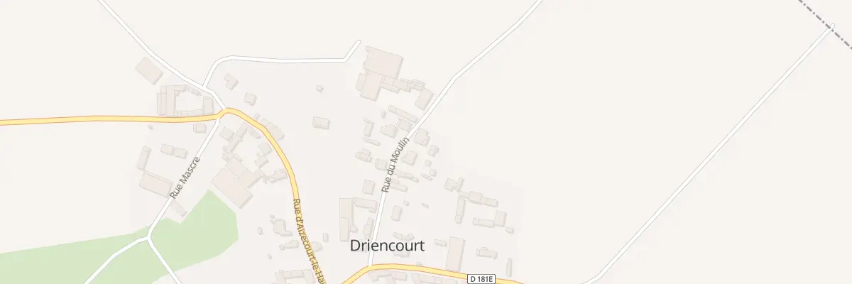 Plan du 14 Rue du Moulin à Driencourt