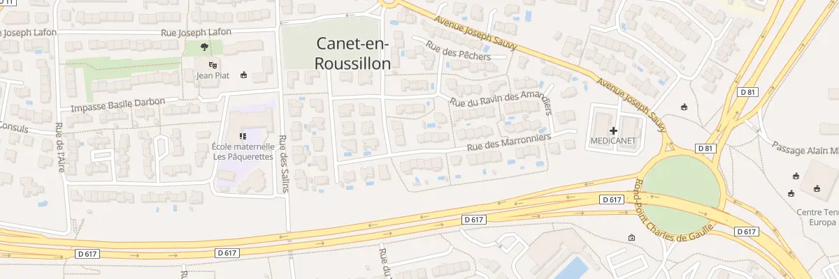 Plan du 3 Rue des Marronniers à Canet-en-Roussillon