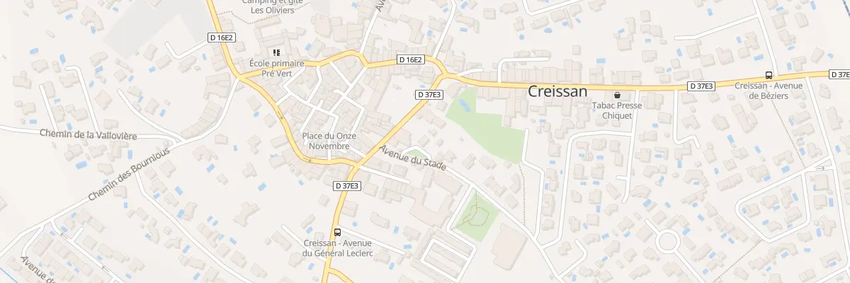 Plan du 2 Av du Stade à Creissan