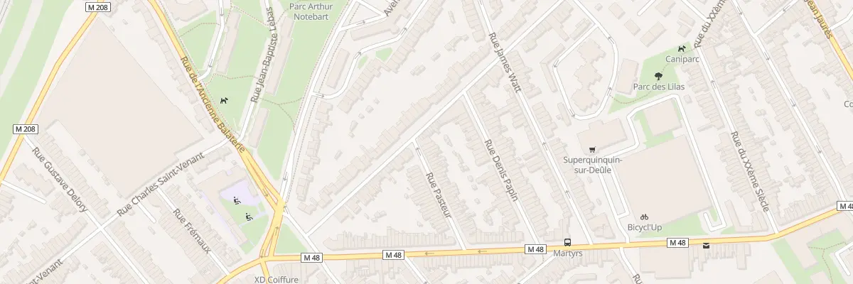 Plan de la Rue du Maréchal Foch à Lille