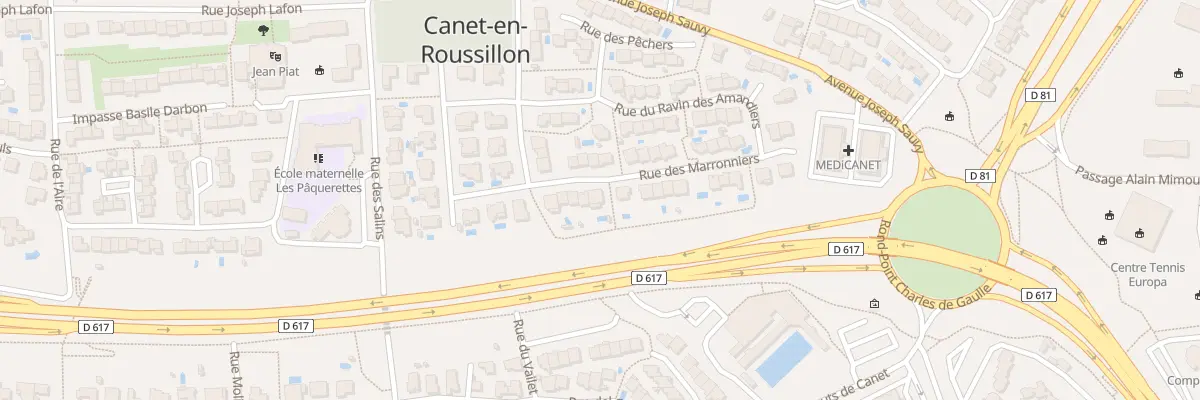 Plan du 10 Rue des Marronniers à Canet-en-Roussillon