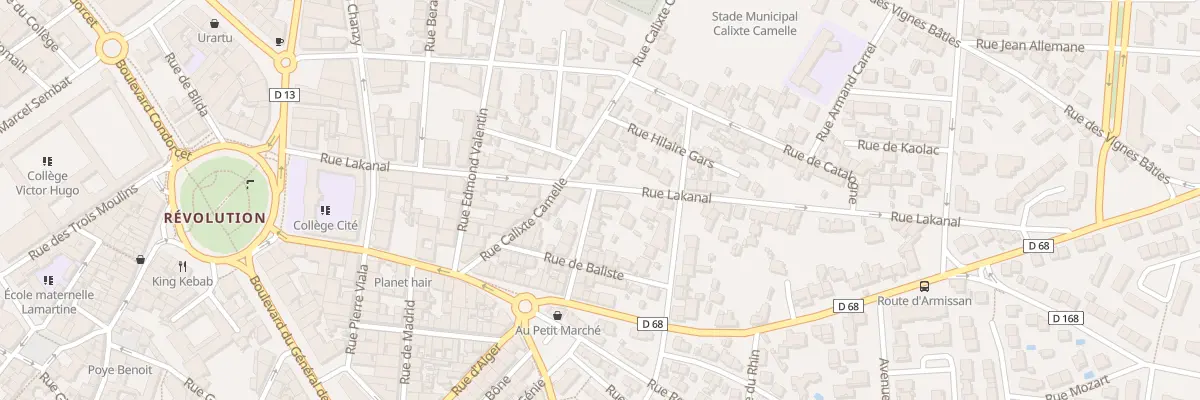 Plan du 12 Rue Boissy d’Anglas à Narbonne