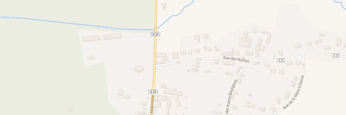 Plan du 1E Rue des Roches à Touquin
