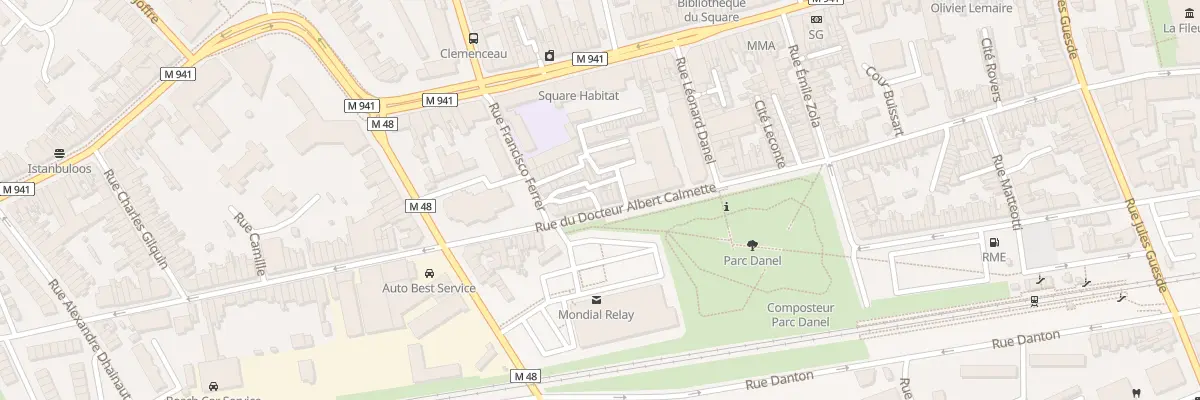 Plan du 100 Rue du Docteur Calmette à Loos