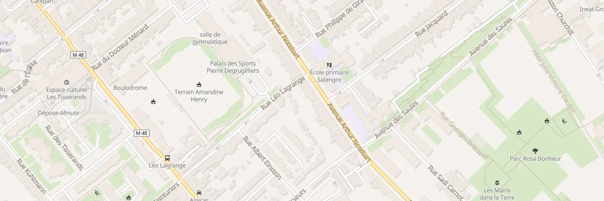 Plan du 204 Av Arthur Notebart à Lille