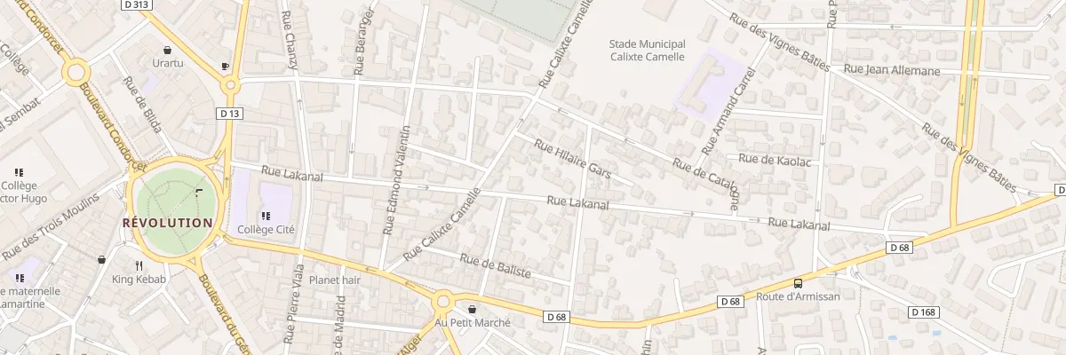 Plan du 23 Rue Lakanal à Narbonne