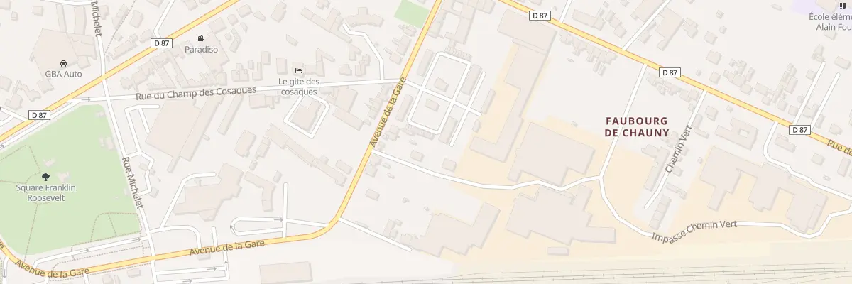 Plan du 18 Av de la Gare à Noyon
