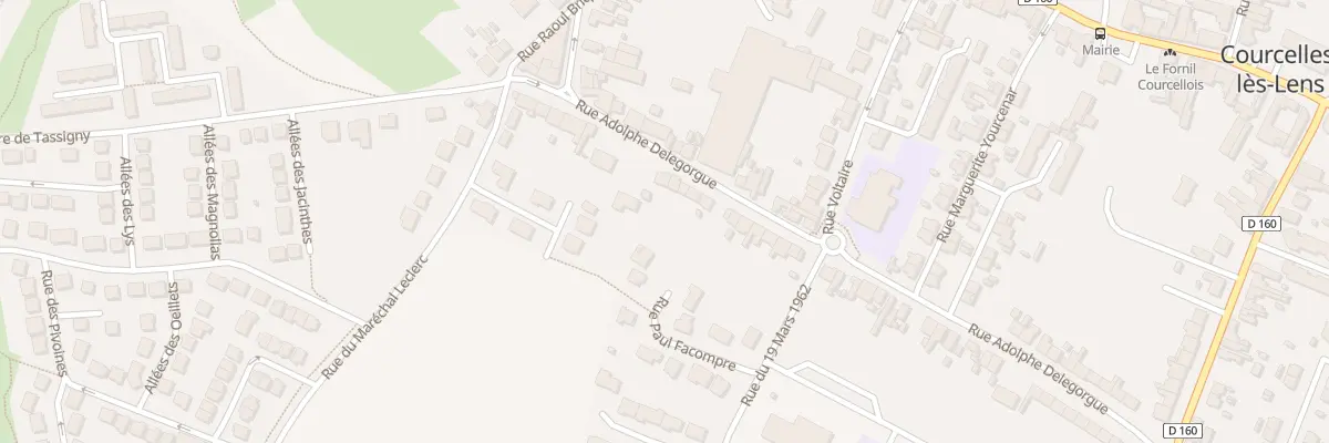 Plan du 77 Rue Adolphe Delegorgue à Courcelles-lès-Lens