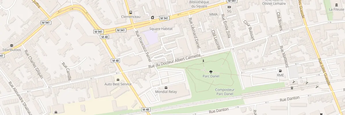 Plan du 94 Rue du Docteur Calmette à Loos