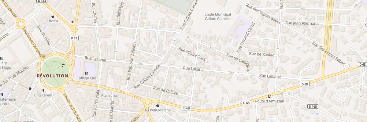 Plan du 25 Rue Lakanal à Narbonne