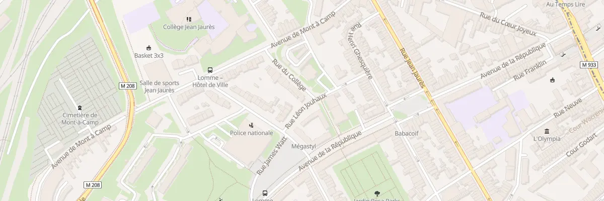 Plan du 1 Rue du Collège à Lille