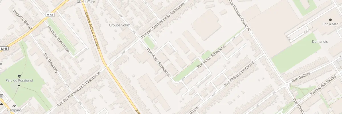 Plan du 1 Rue Victor Schoelcher à Lille