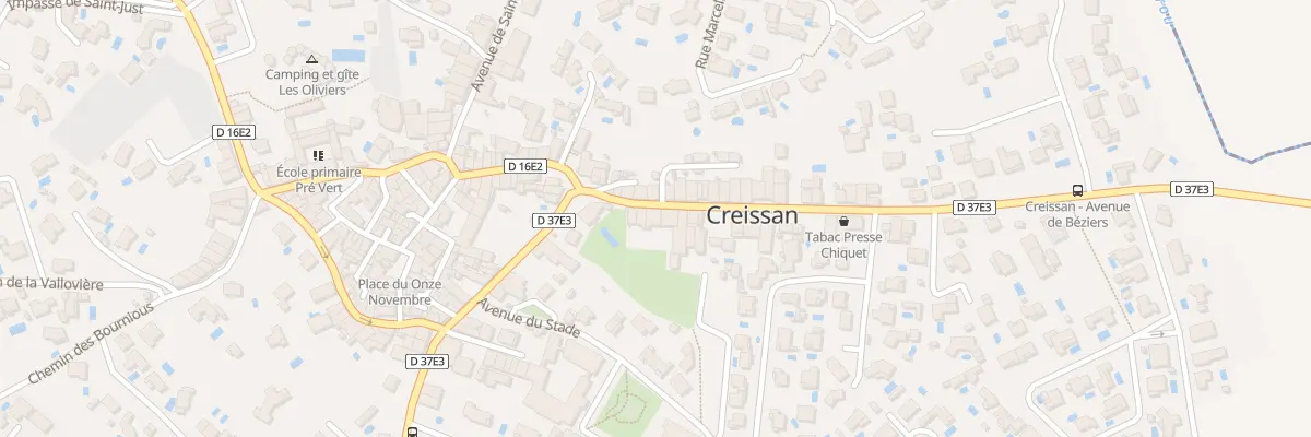 Plan du 32 Av de Beziers à Creissan