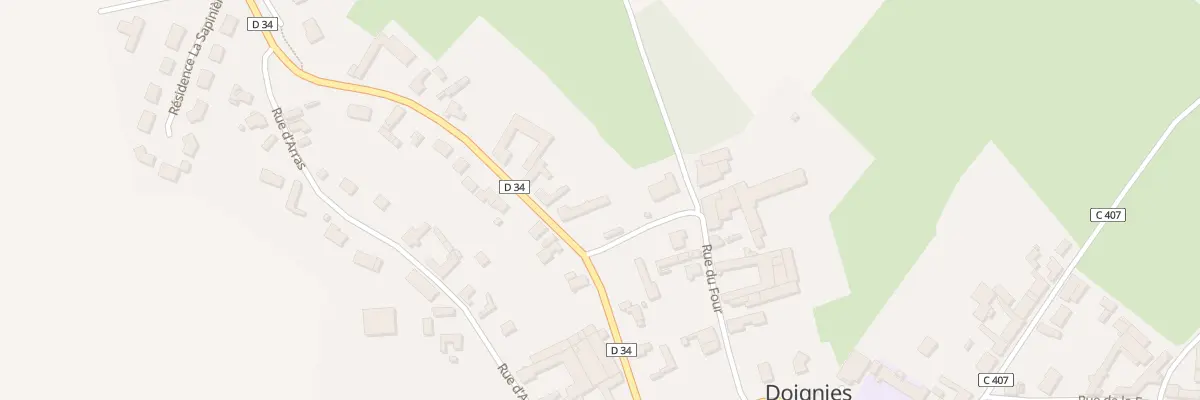 Plan du 10 Rue des Jardins à Doignies
