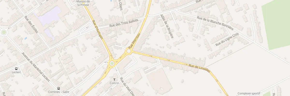 Plan du 1 Rue de Linselles à Comines