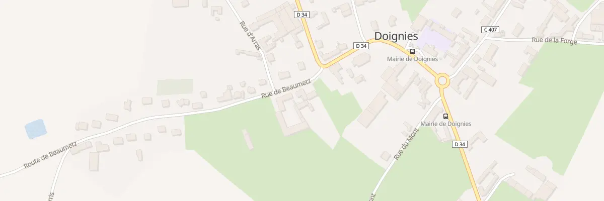 Plan du 3 Rue de Beaumetz à Doignies