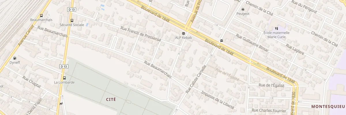 Plan du 7 Rue Malte Brun à Narbonne
