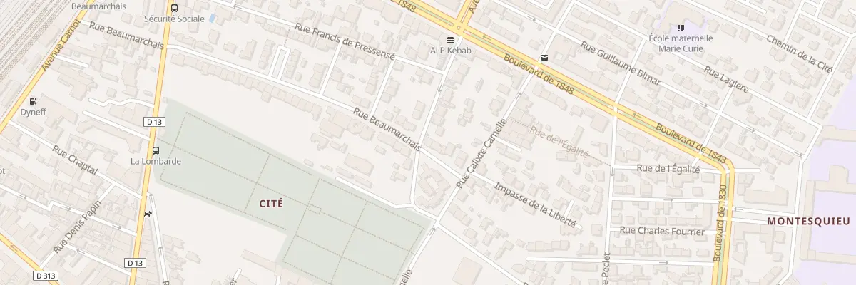 Plan du 2 Rue Malte Brun à Narbonne