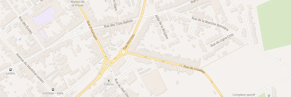 Plan du 9 Rue de Linselles à Comines