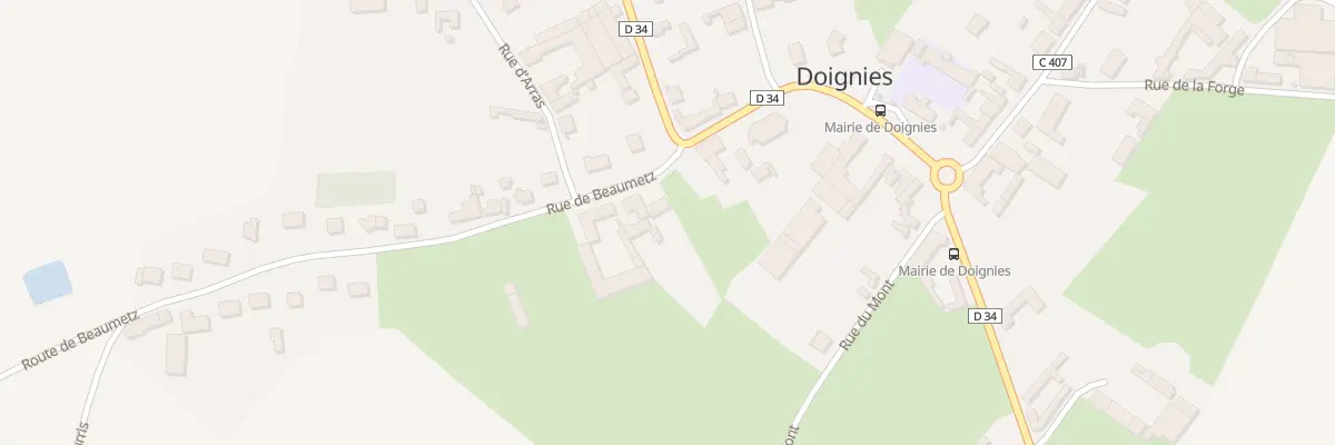 Plan du 1 Rue de Beaumetz à Doignies