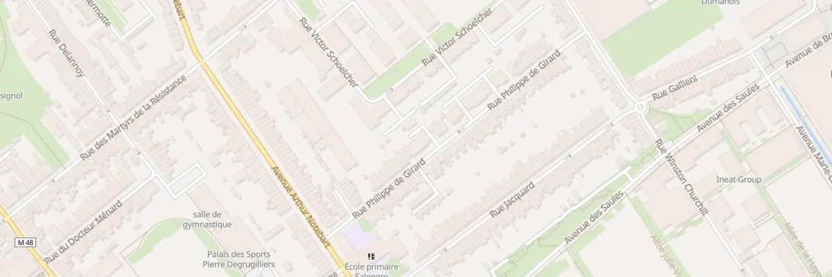 Plan du 66 Rue Philippe de Girard Lomme à Lille