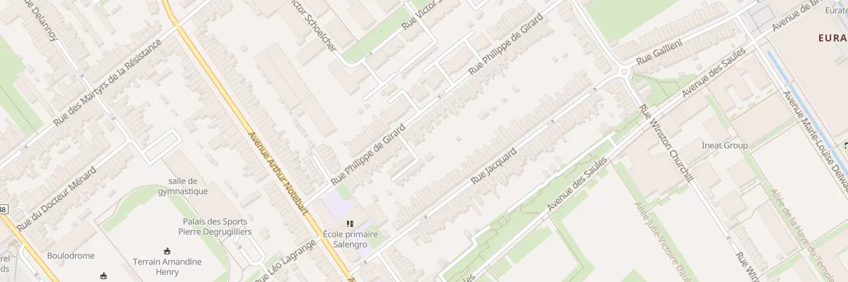 Plan du 77 Rue Philippe de Girard Lomme à Lille
