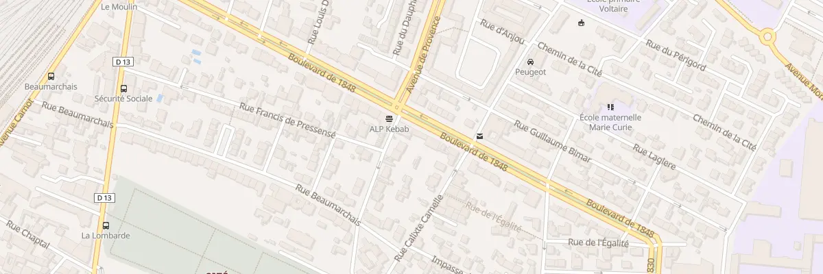 Plan du 18 Rue Malte Brun à Narbonne