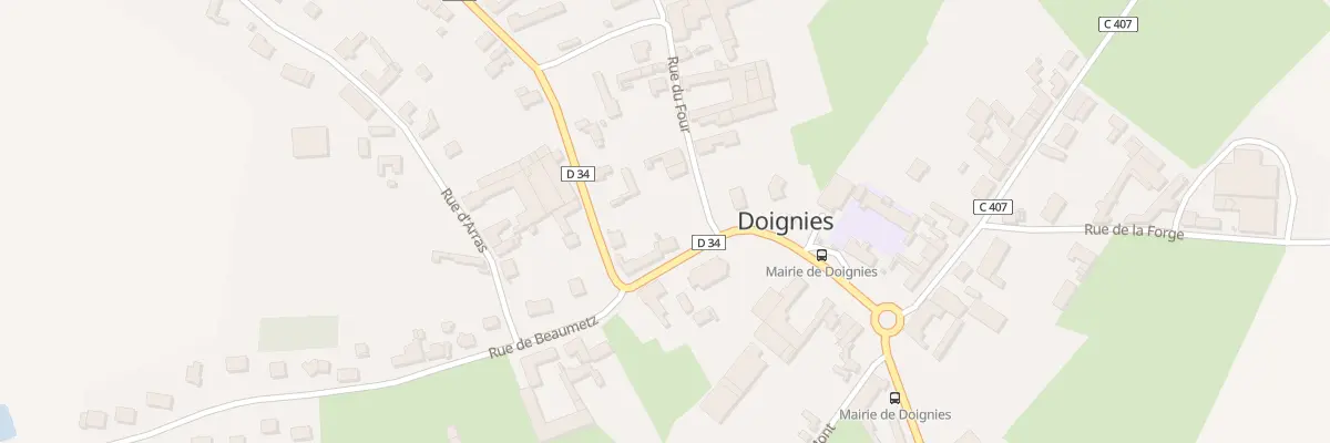 Plan du 2 Rue de l’Eglise à Doignies