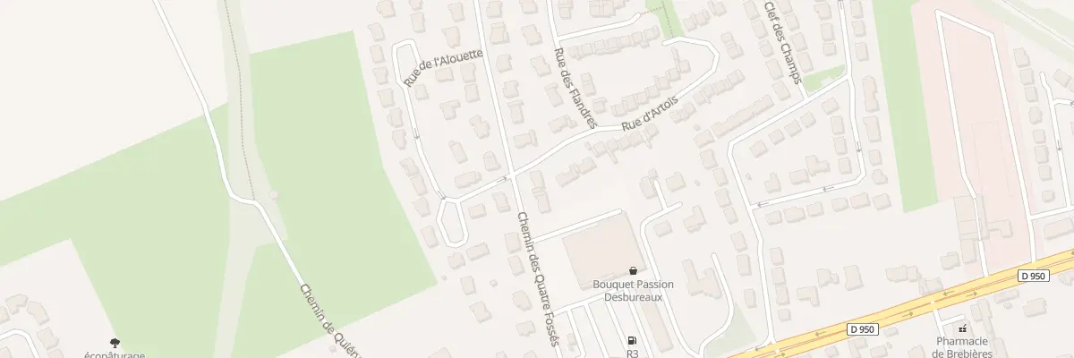 Plan du 3 Che des Quatre Fosses à Brebières