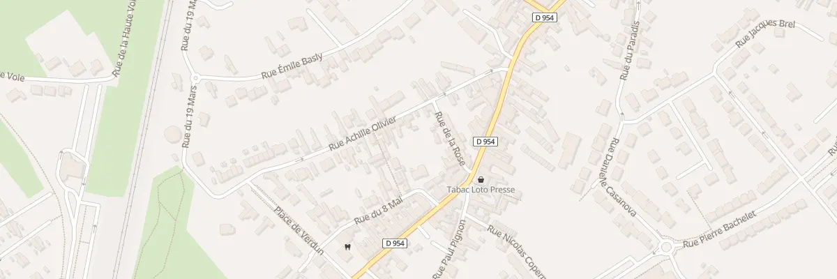Plan du 16 Rue Achille Olivier à Libercourt