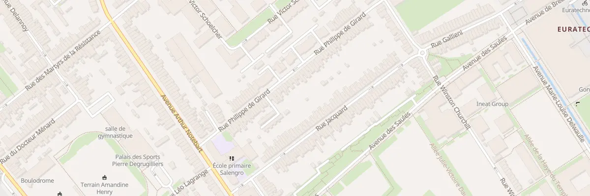 Plan du 69 Rue Philippe de Girard Lomme à Lille