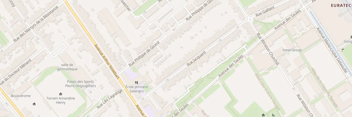 Plan du 74 Rue Jacquart Lomme à Lille
