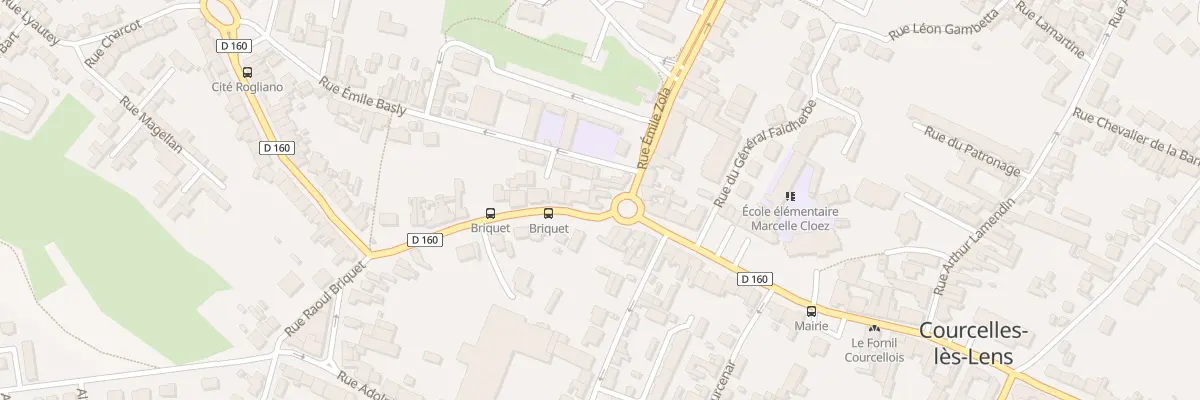Plan du 2 Rue Raoul Briquet à Courcelles-lès-Lens
